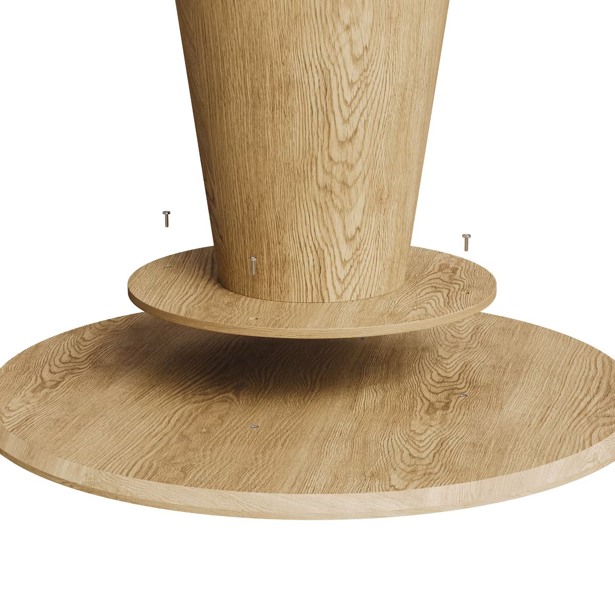 43-Inch Round Dining Table with Sculptural Pedestal, Seats 4