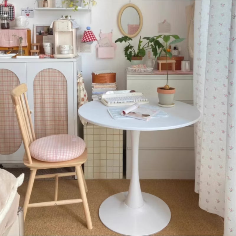 24” Round White Tulip Dining Table for Apartment & Small Spaces