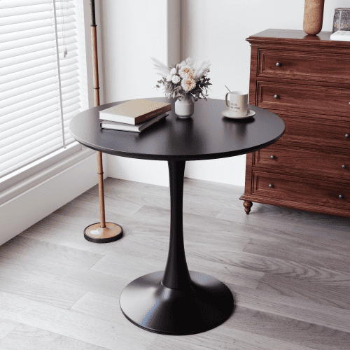 Round White Tulip Dining Table for Apartment & Small Spaces