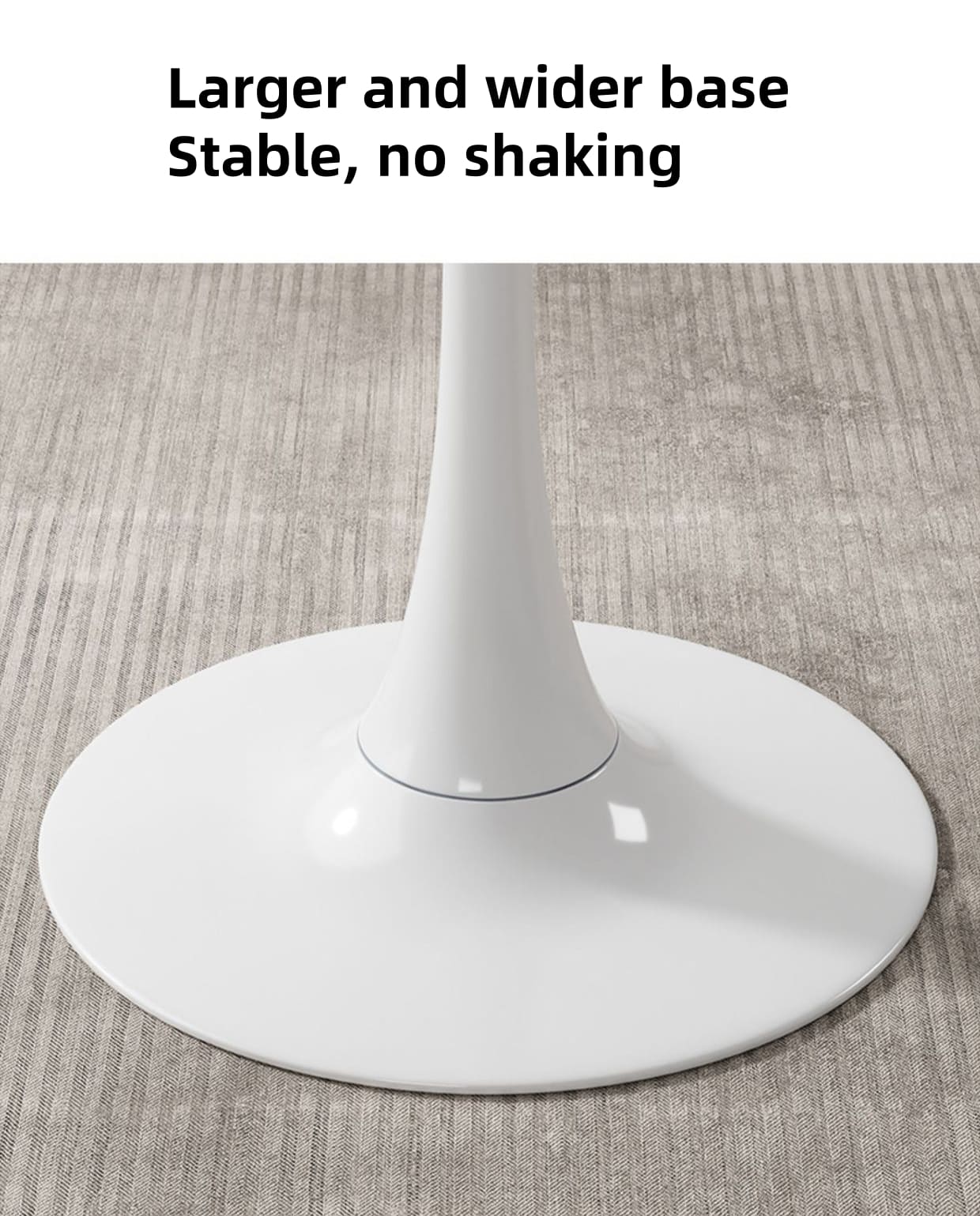Round White Tulip Dining Table for Apartment & Small Spaces