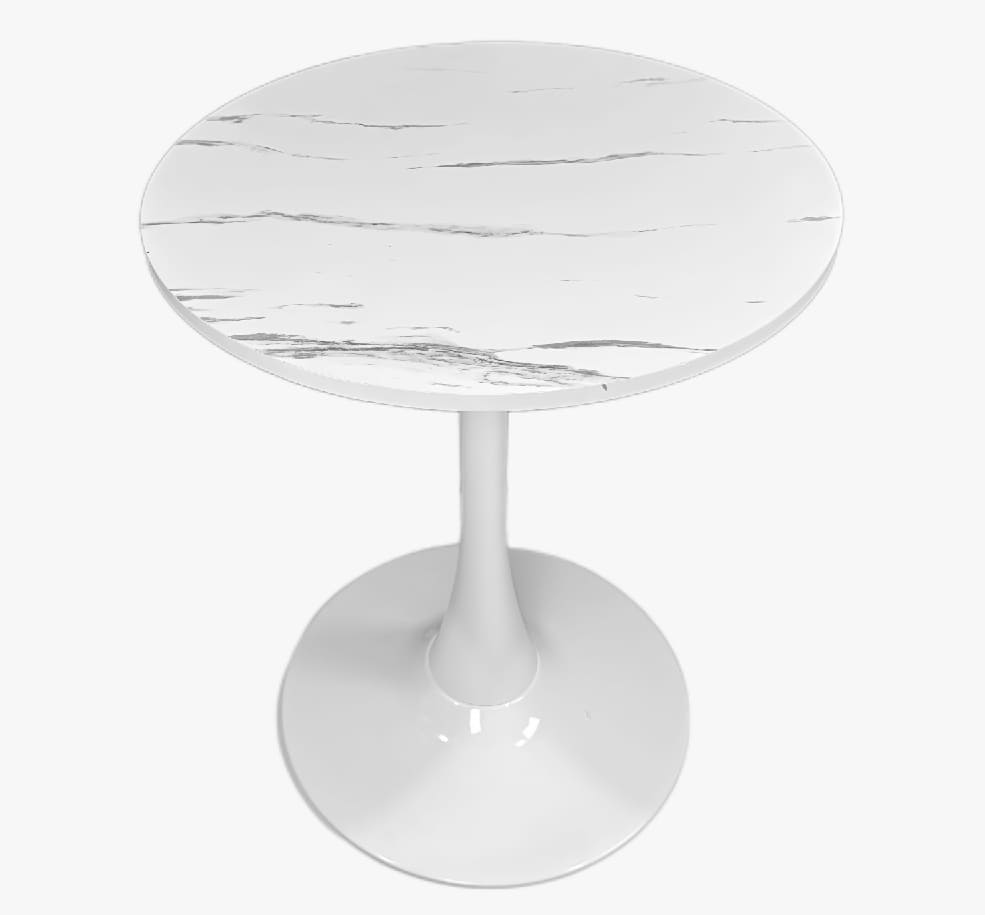 Round White Tulip Dining Table for Apartment & Small Spaces