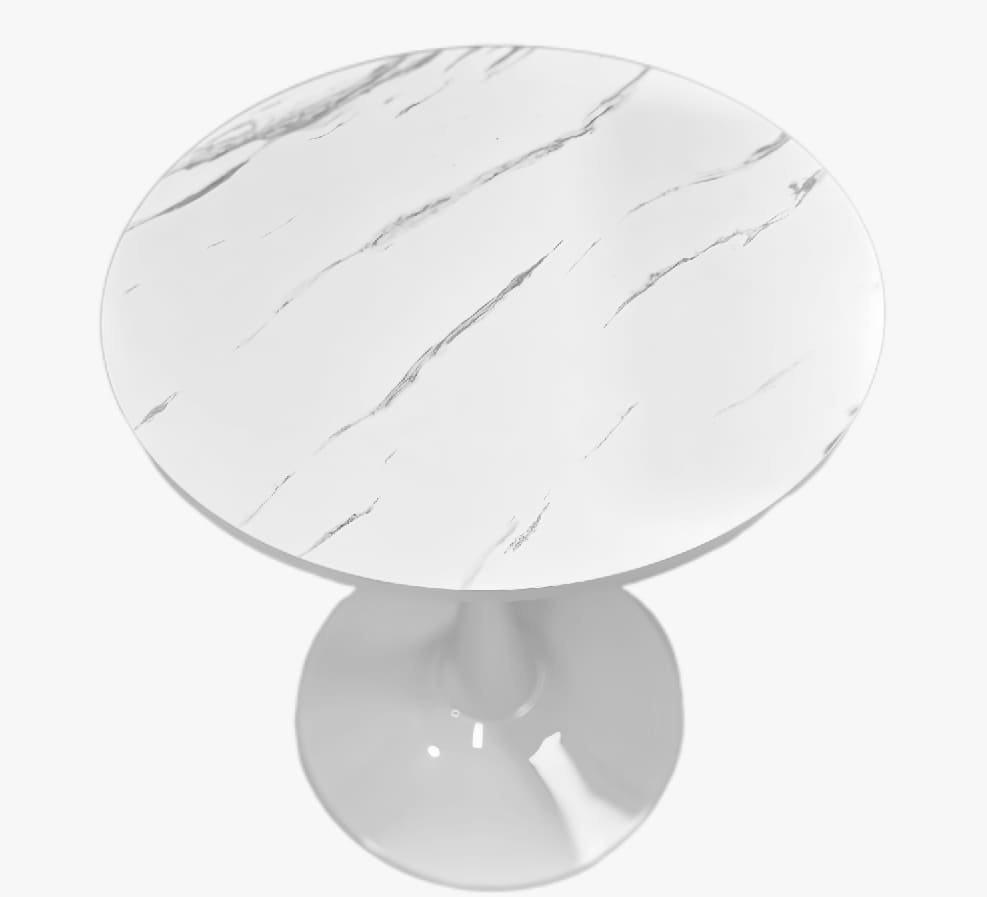 Round White Tulip Dining Table for Apartment & Small Spaces