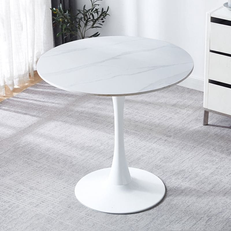 Round White Tulip Dining Table for Apartment & Small Spaces