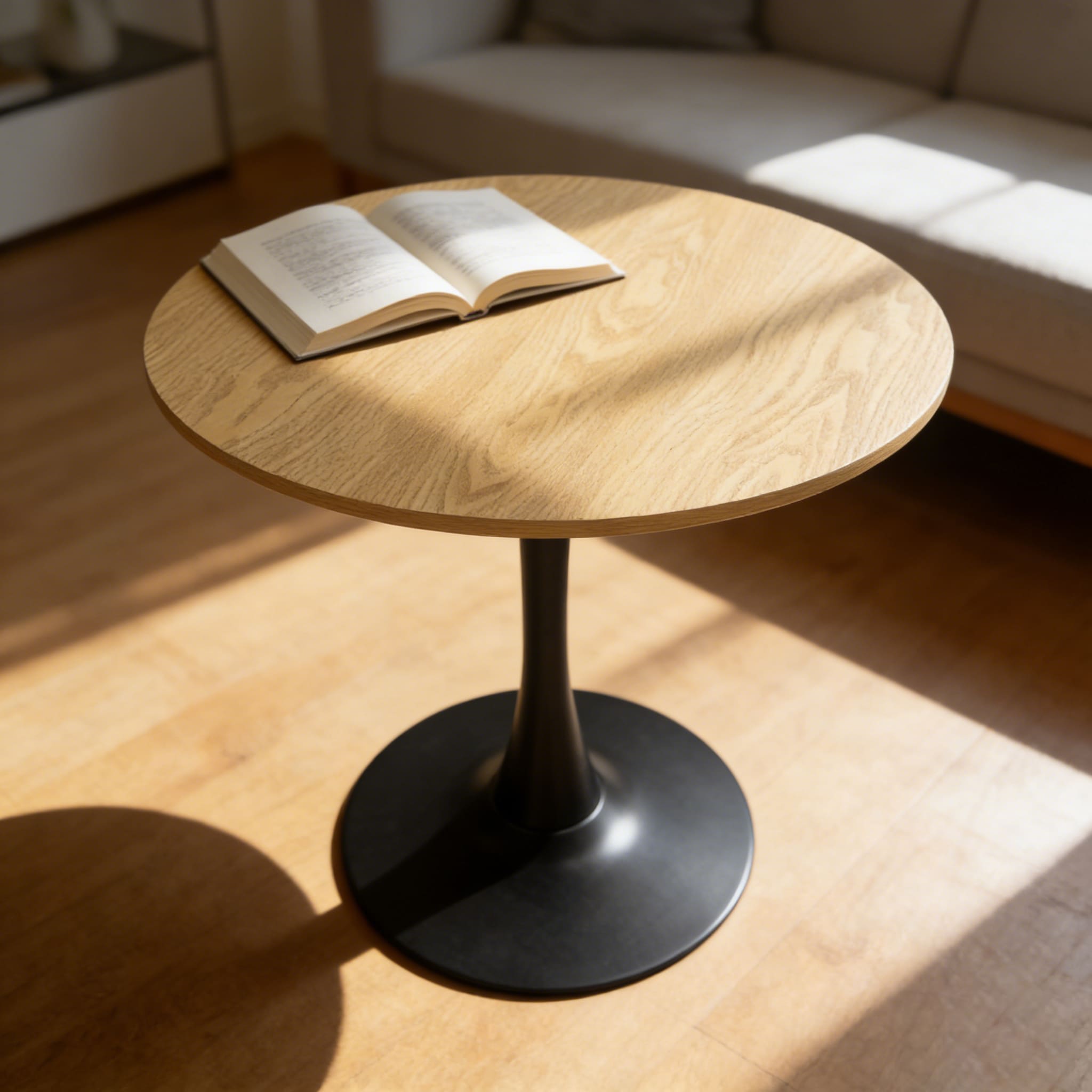 Round White Tulip Dining Table for Apartment & Small Spaces