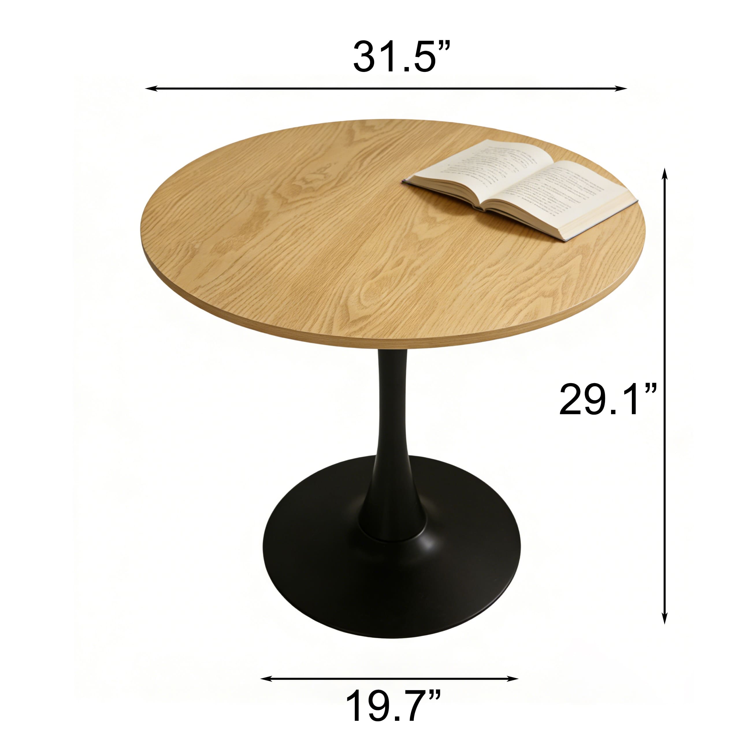 Round White Tulip Dining Table for Apartment & Small Spaces