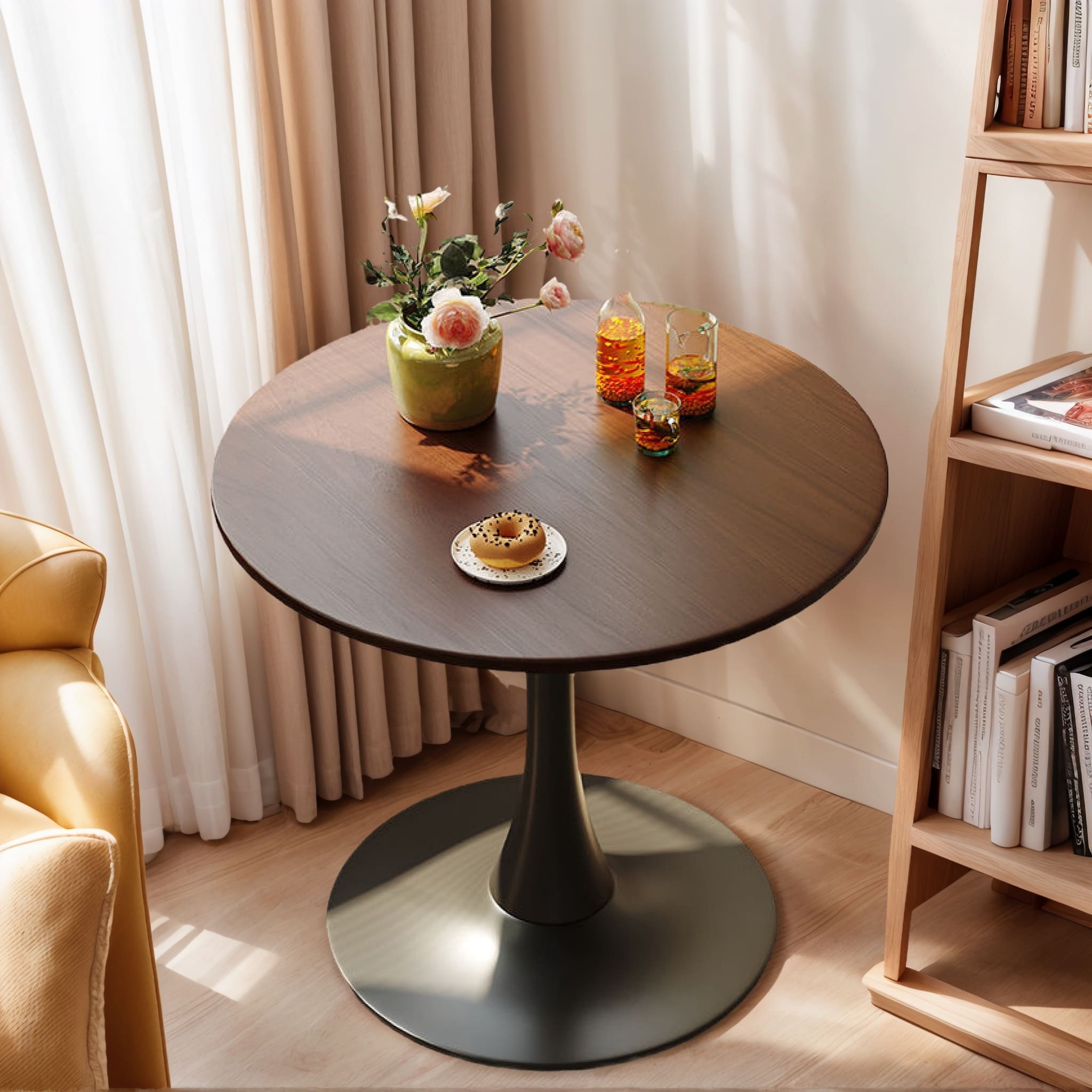 Round White Tulip Dining Table for Apartment & Small Spaces