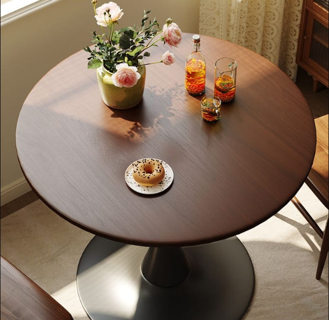 Round White Tulip Dining Table for Apartment & Small Spaces
