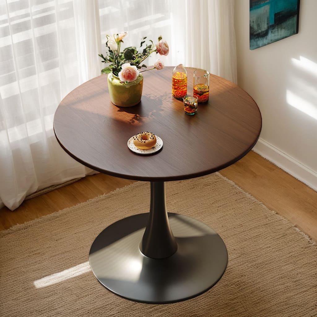 Round White Tulip Dining Table for Apartment & Small Spaces