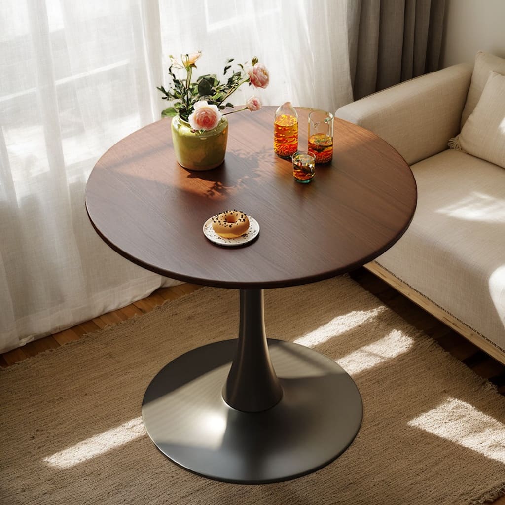 Round White Tulip Dining Table for Apartment & Small Spaces