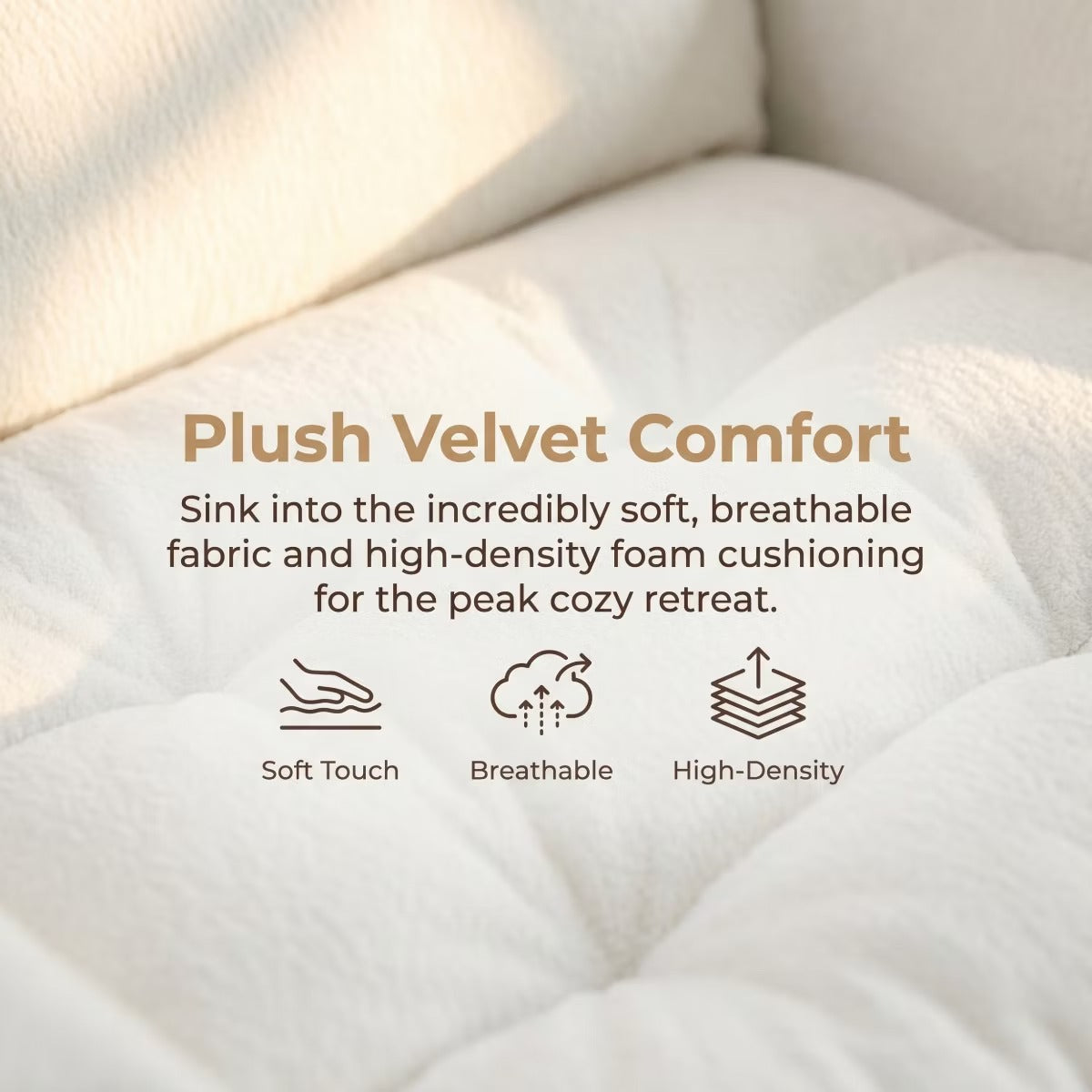 3-in-1 Convertible Sleeper Chair with Velvet Upholstery & Cup Holders