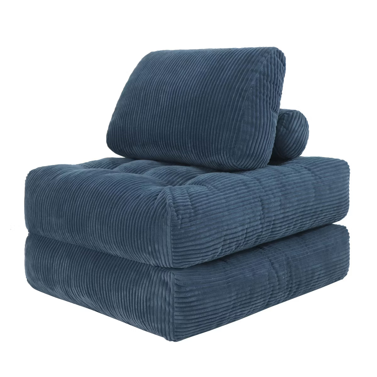 Corduroy Bean Bag Chair Bed with 2-in-1 Convertible Lounger Design