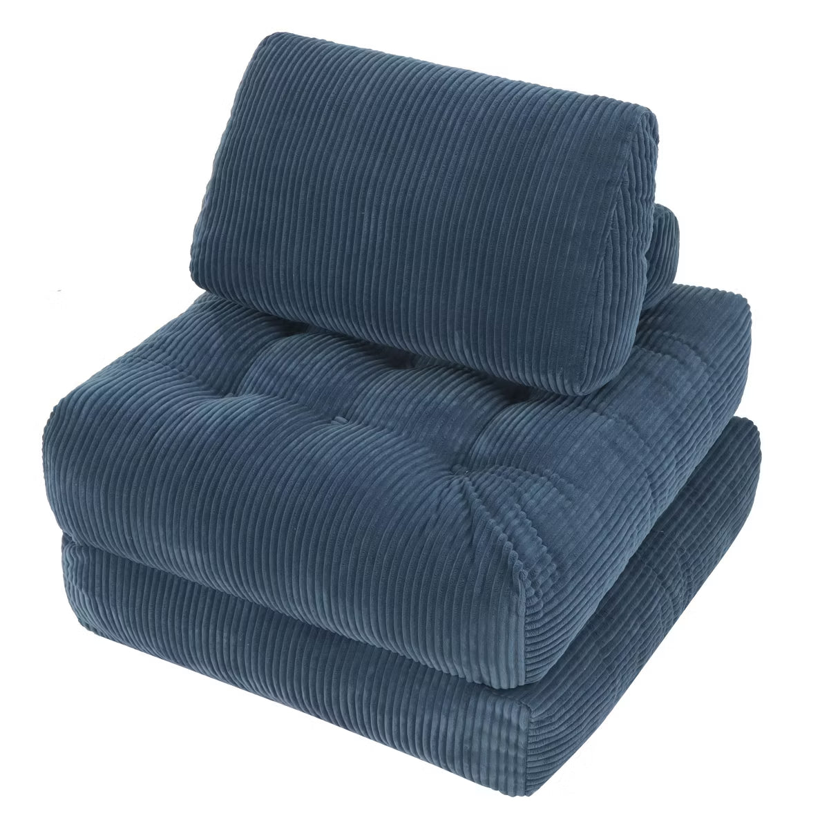 Corduroy Bean Bag Chair Bed with 2-in-1 Convertible Lounger Design