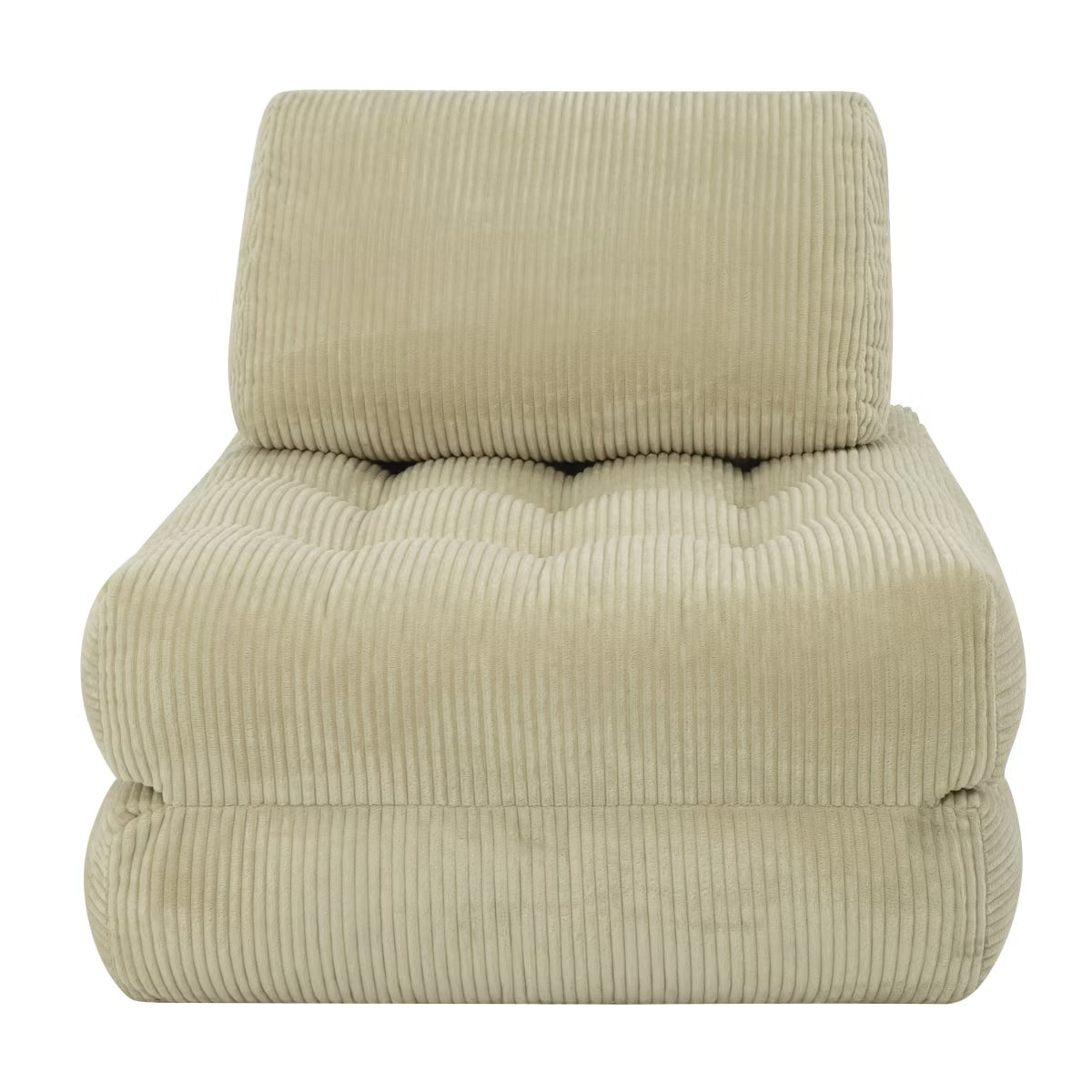 Corduroy Bean Bag Chair Bed with 2-in-1 Convertible Lounger Design
