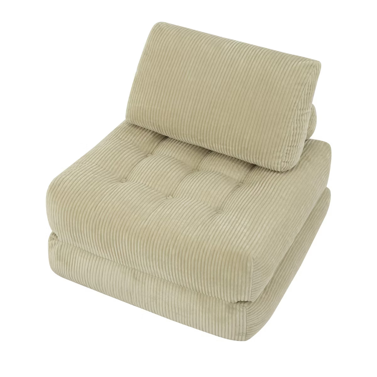 Corduroy Bean Bag Chair Bed with 2-in-1 Convertible Lounger Design