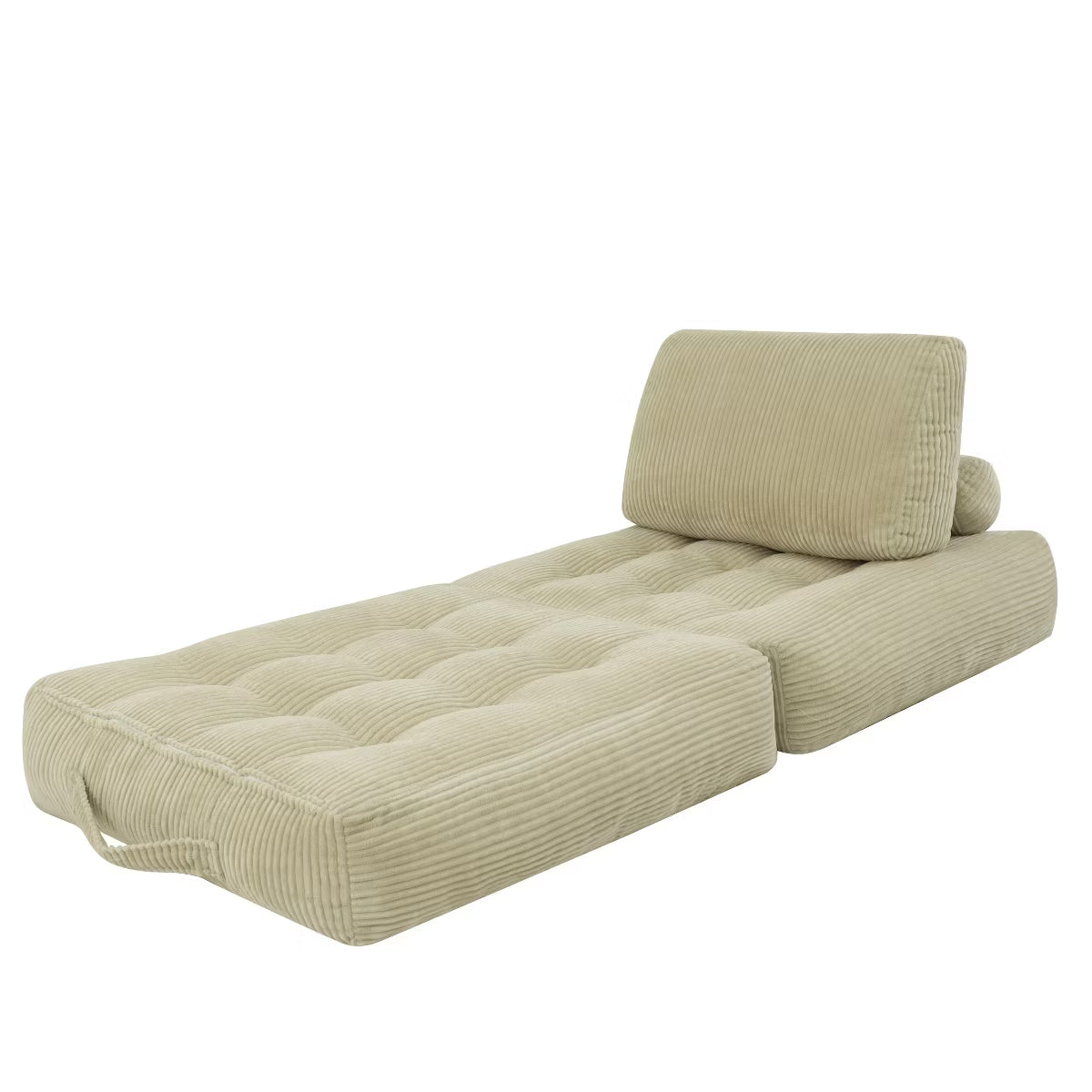 Corduroy Bean Bag Chair Bed with 2-in-1 Convertible Lounger Design