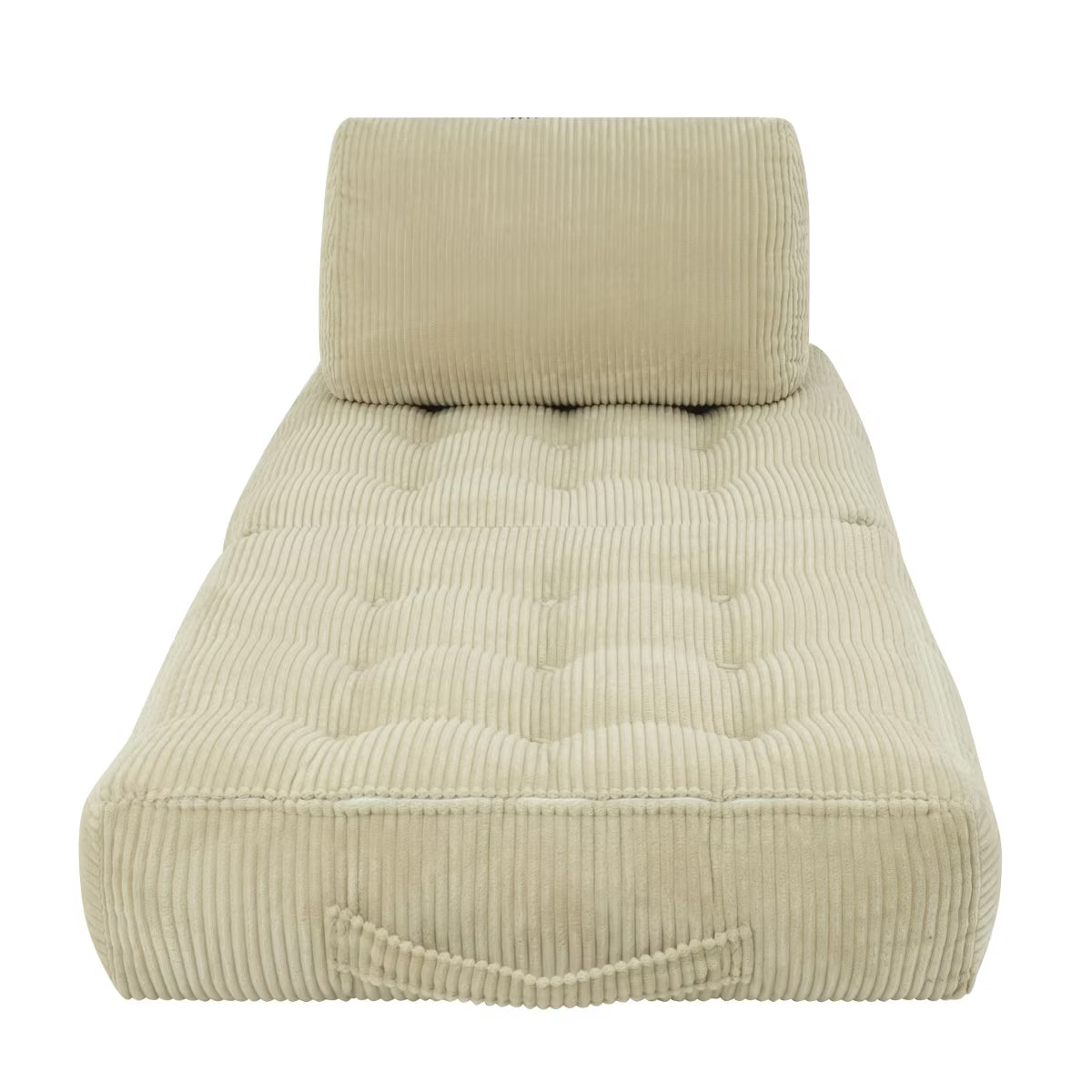 Corduroy Bean Bag Chair Bed with 2-in-1 Convertible Lounger Design