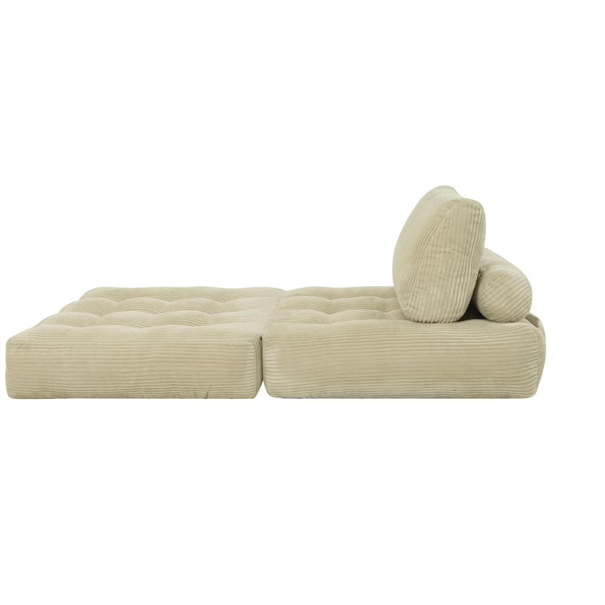 Corduroy Bean Bag Chair Bed with 2-in-1 Convertible Lounger Design