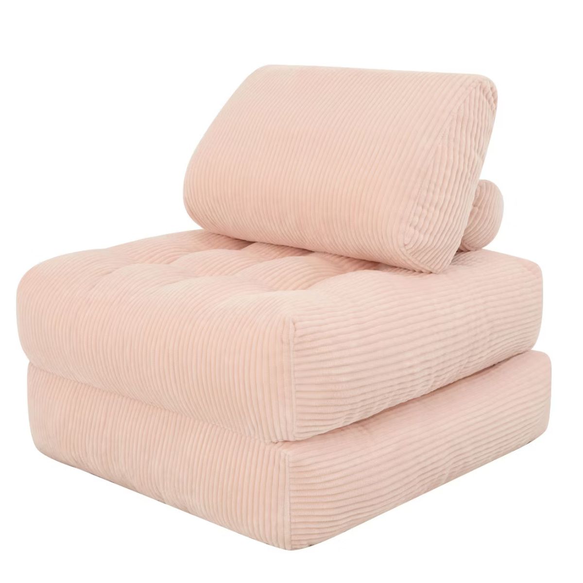 Corduroy Bean Bag Chair Bed with 2-in-1 Convertible Lounger Design