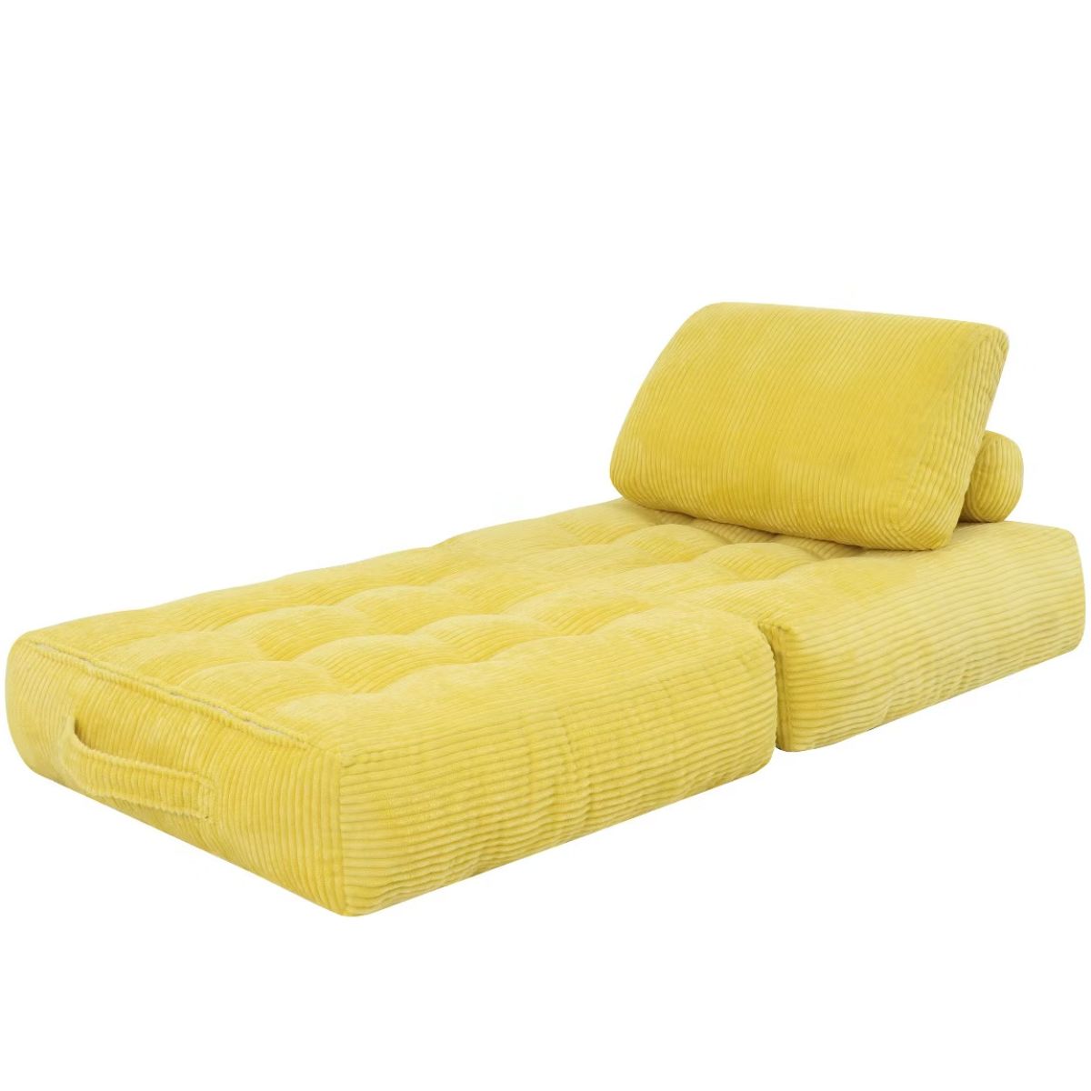 Corduroy Bean Bag Chair Bed with 2-in-1 Convertible Lounger Design