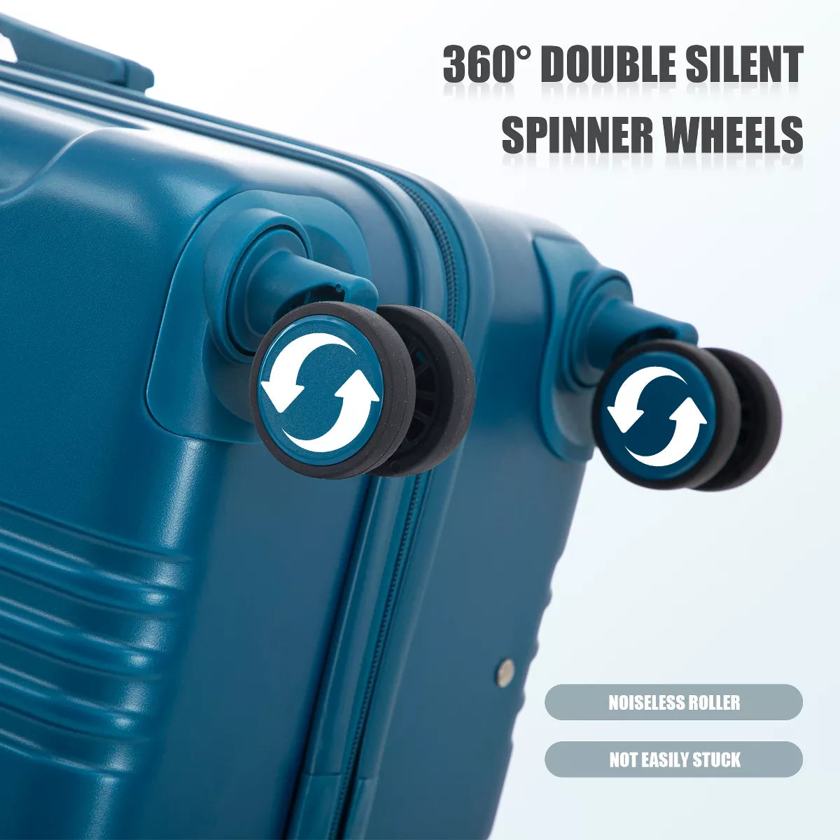 3 Piece Luggage Set with Durable ABS Hardshell, TSA Lock &Smooth 360 Spinner Wheels