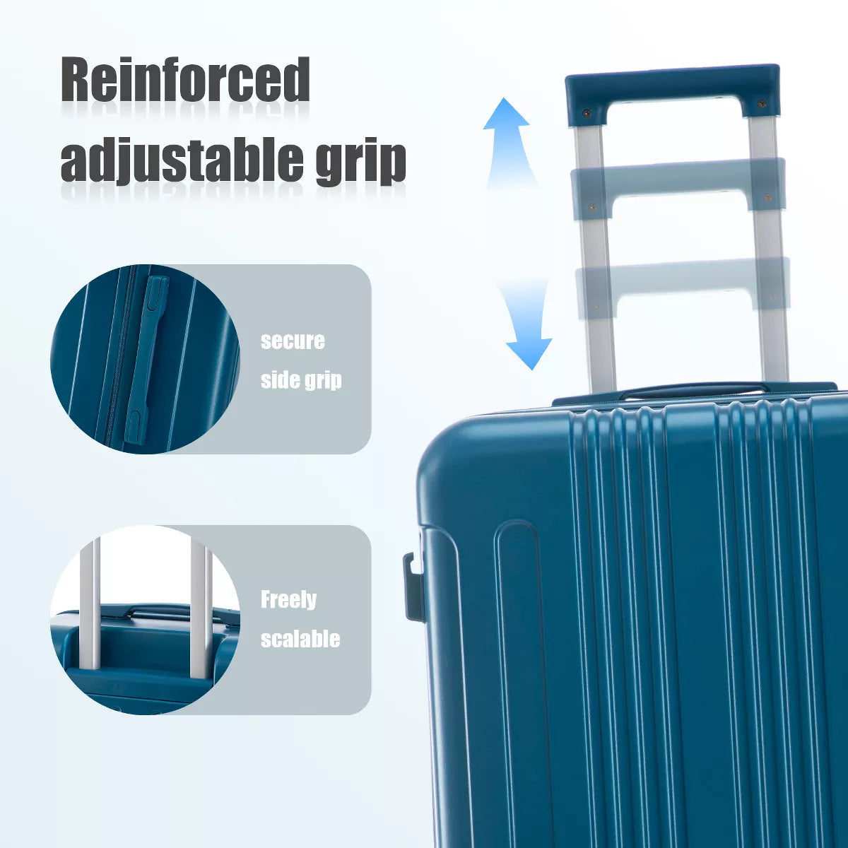 3 Piece Luggage Set with Durable ABS Hardshell, TSA Lock &Smooth 360 Spinner Wheels
