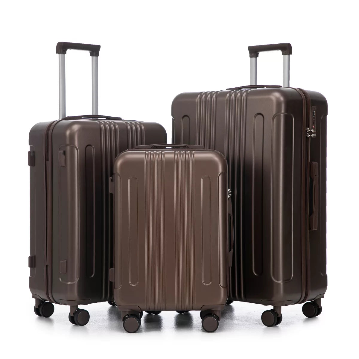 3 Piece Luggage Set with Durable ABS Hardshell, TSA Lock &Smooth 360 Spinner Wheels