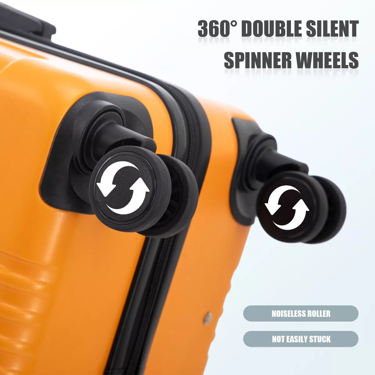 3 Piece Luggage Set with Durable ABS Hardshell, TSA Lock &Smooth 360 Spinner Wheels