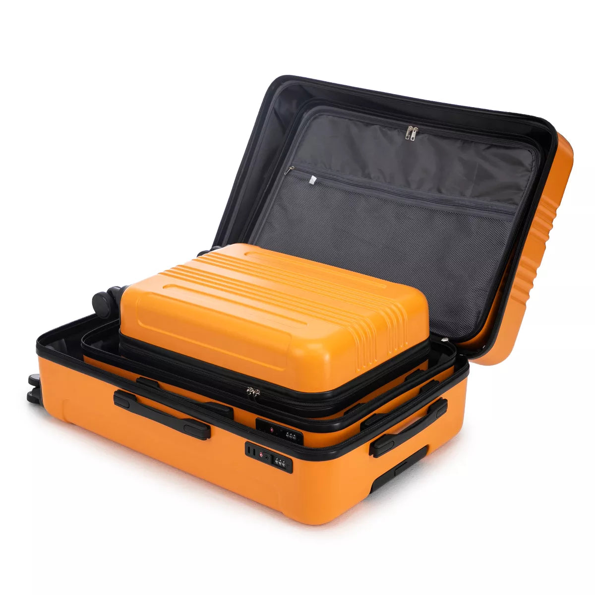 3 Piece Luggage Set with Durable ABS Hardshell, TSA Lock &Smooth 360 Spinner Wheels