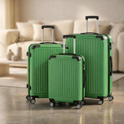 3-Piece ABS Hardside Luggage Set 20/24/28" with Spinner Wheels & TSA Lock