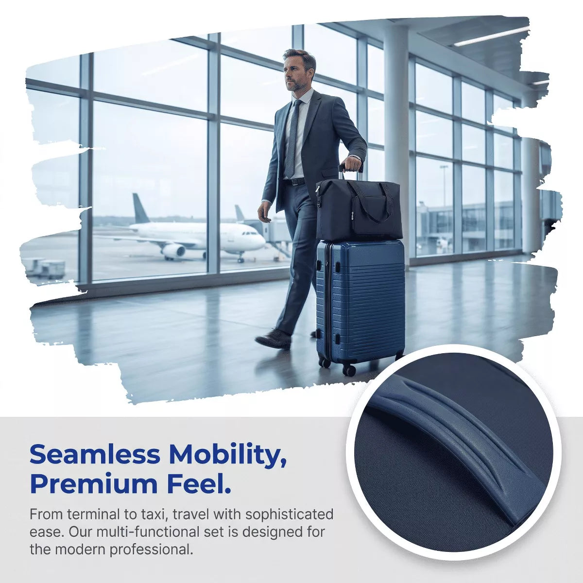 5-Piece PP Luggage Set with TSA Lock & Silent Spinner Wheels