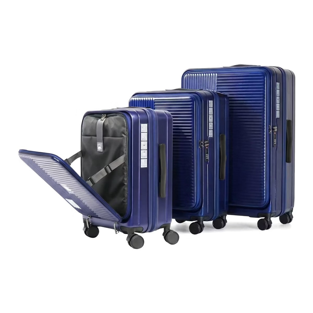 Front Opening Luggage Set with TSA Lock, Expandable Hardshell Suitcases