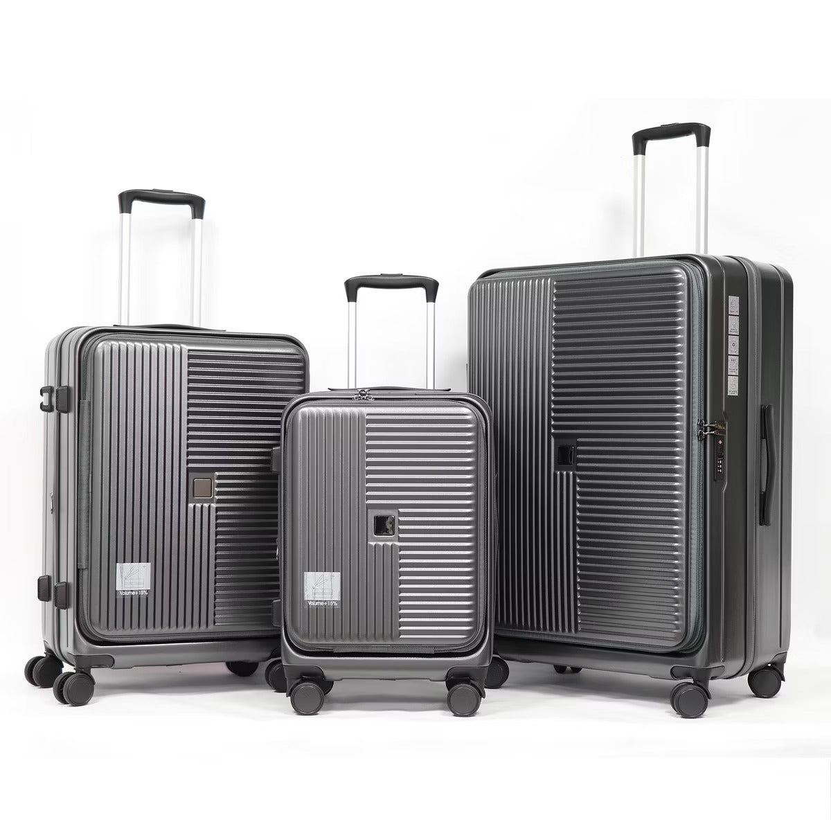 Front Opening Luggage Set with TSA Lock, Expandable Hardshell Suitcases