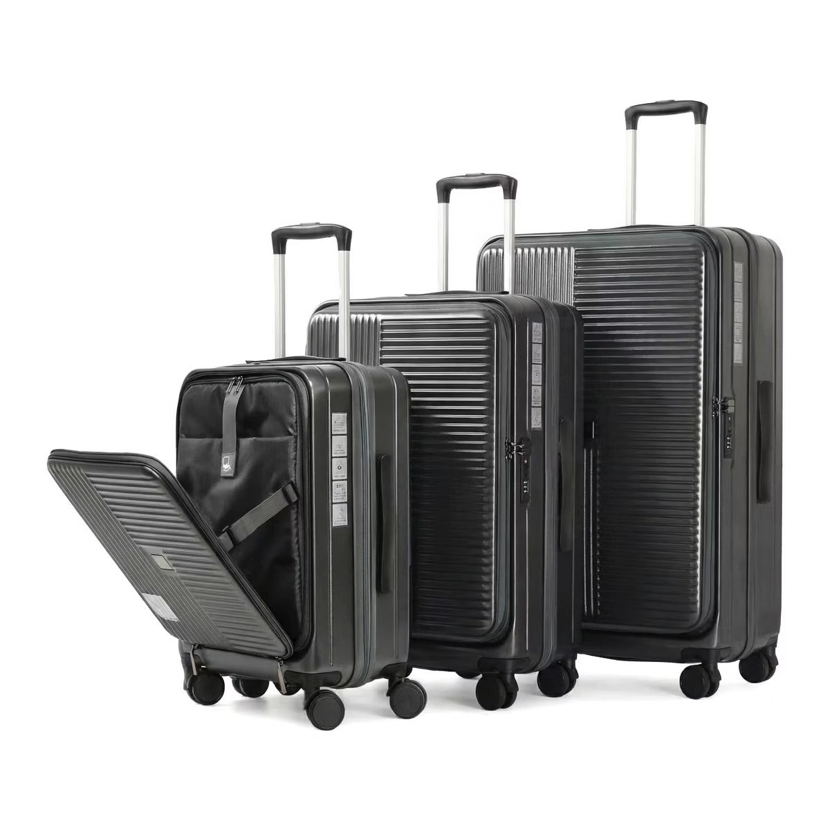 Front Opening Luggage Set with TSA Lock, Expandable Hardshell Suitcases