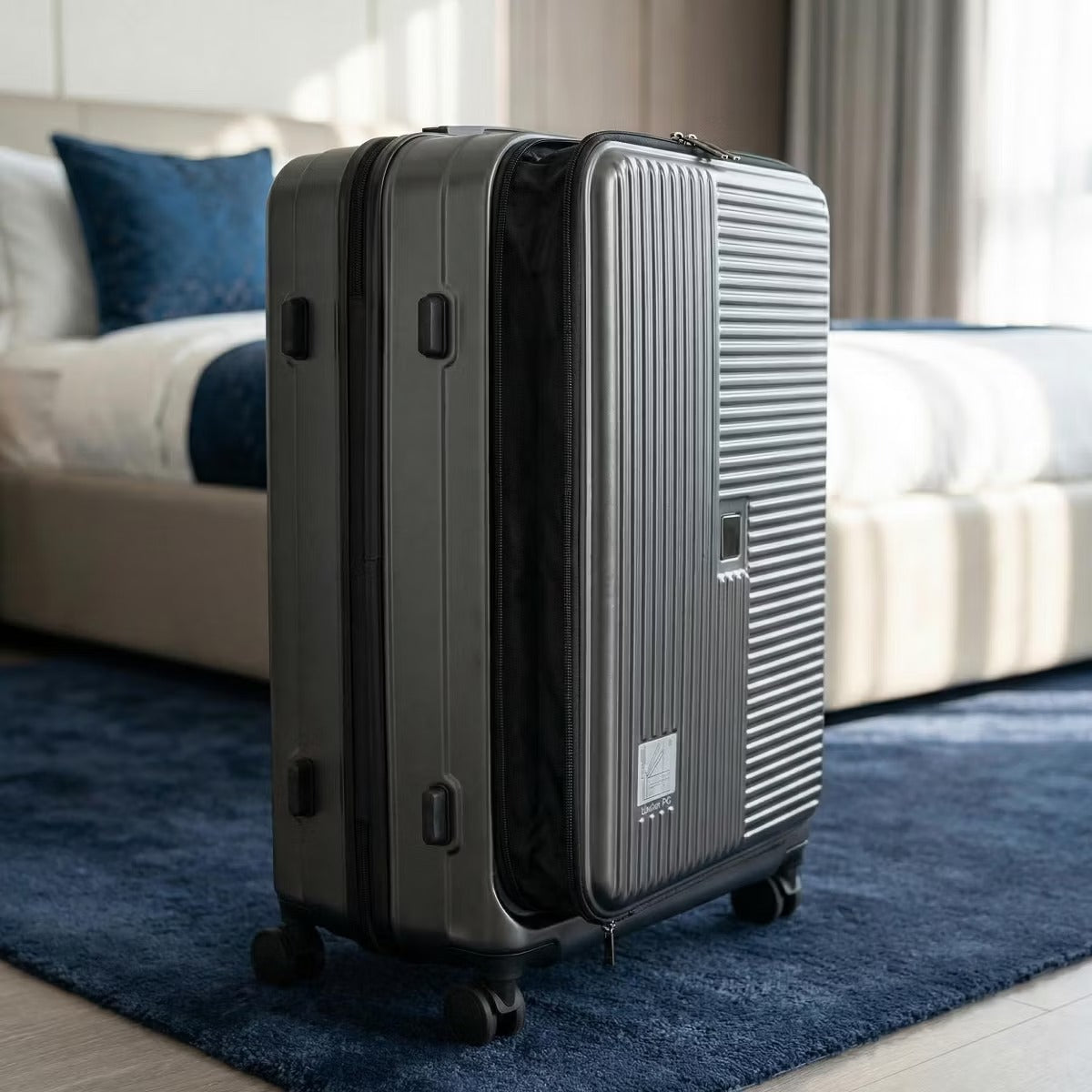 Front Opening Luggage Set with TSA Lock, Expandable Hardshell Suitcases