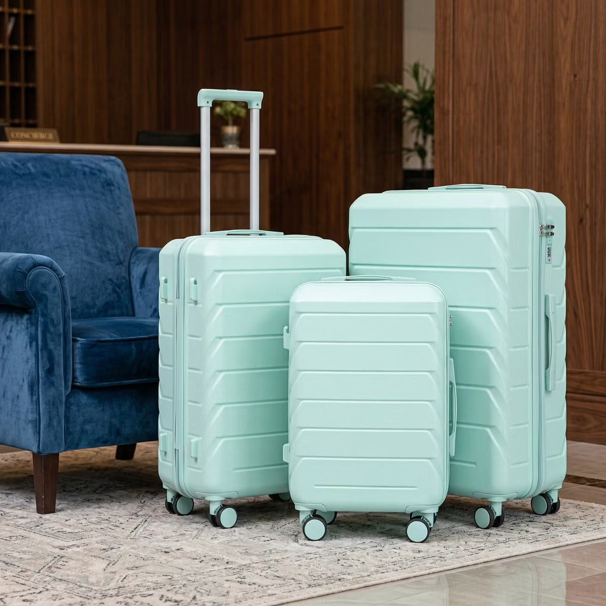 3-Piece Luggage Set with Lightweight ABS Shell & Spinner Wheels