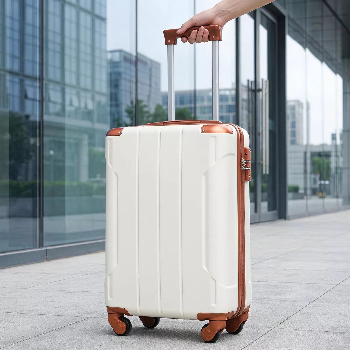 Carry On Spinner Suitcase - Lightweight ABS Hardshell with TSA Lock
