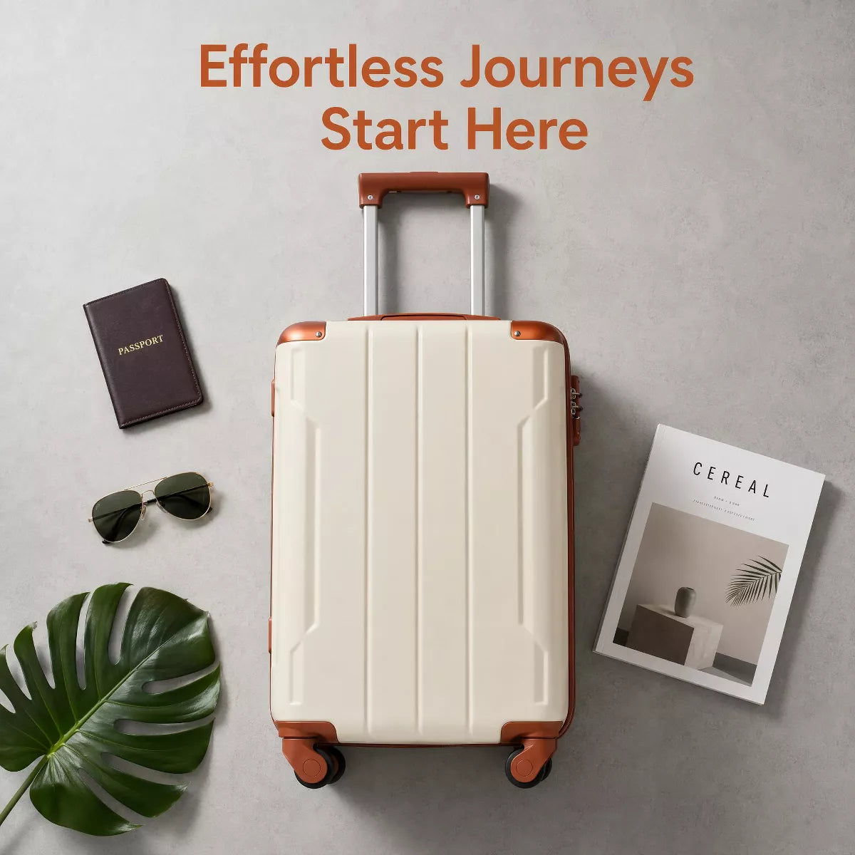Carry On Spinner Suitcase - Lightweight ABS Hardshell with TSA Lock