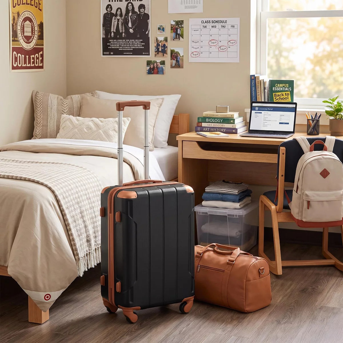 Carry On Spinner Suitcase - Lightweight ABS Hardshell with TSA Lock