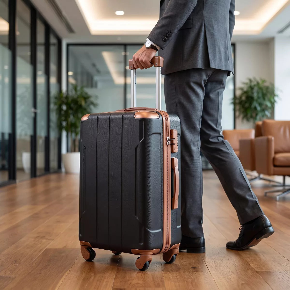 Carry On Spinner Suitcase - Lightweight ABS Hardshell with TSA Lock