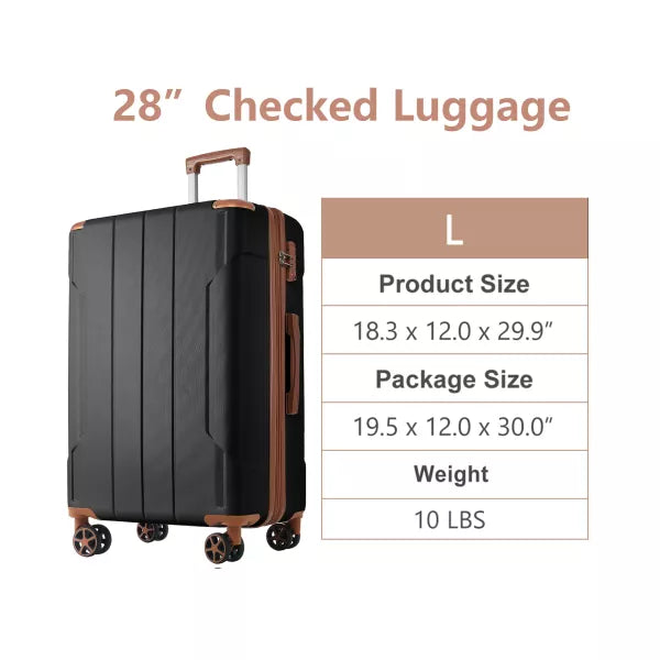 Carry On Spinner Suitcase - Lightweight ABS Hardshell with TSA Lock