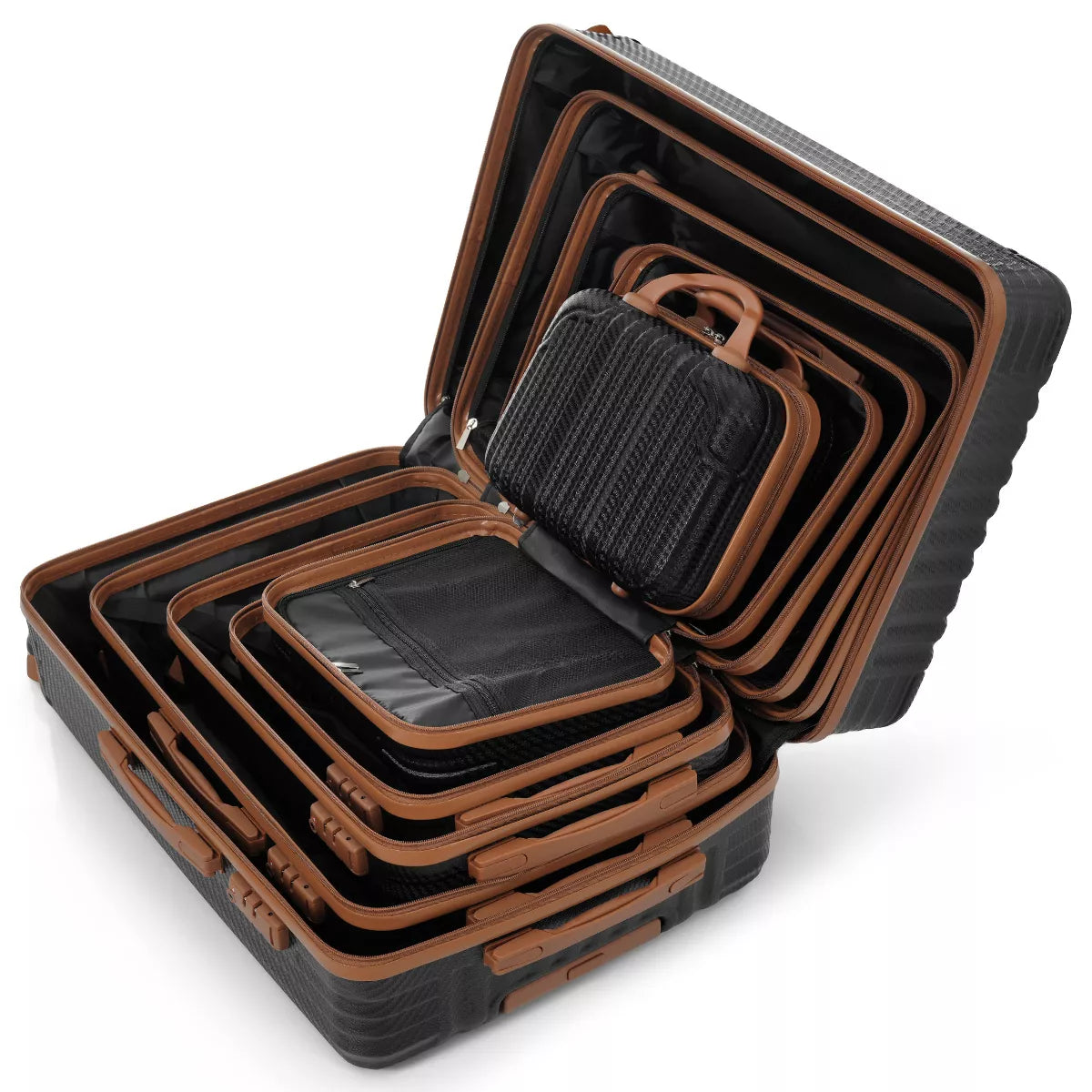 6-Piece Hardshell Luggage Set with Lightweight Spinner Suitcases