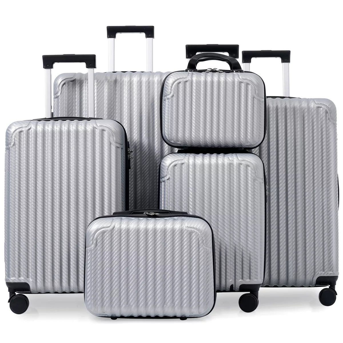 6-Piece Hardshell Luggage Set with Lightweight Spinner Suitcases