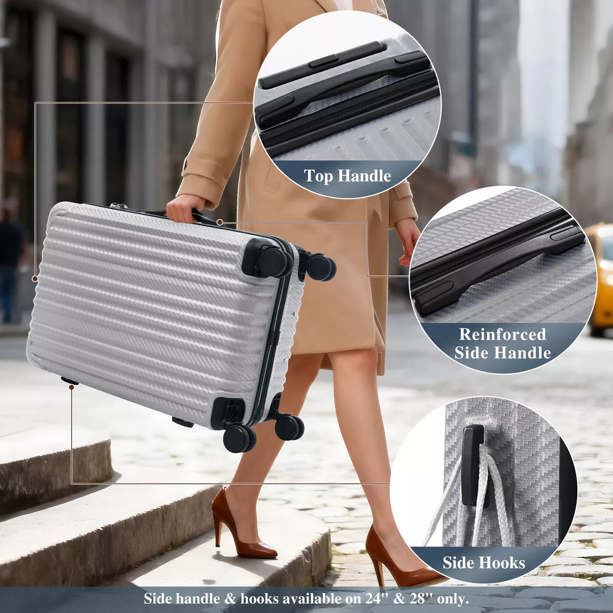 6-Piece Hardshell Luggage Set with Lightweight Spinner Suitcases