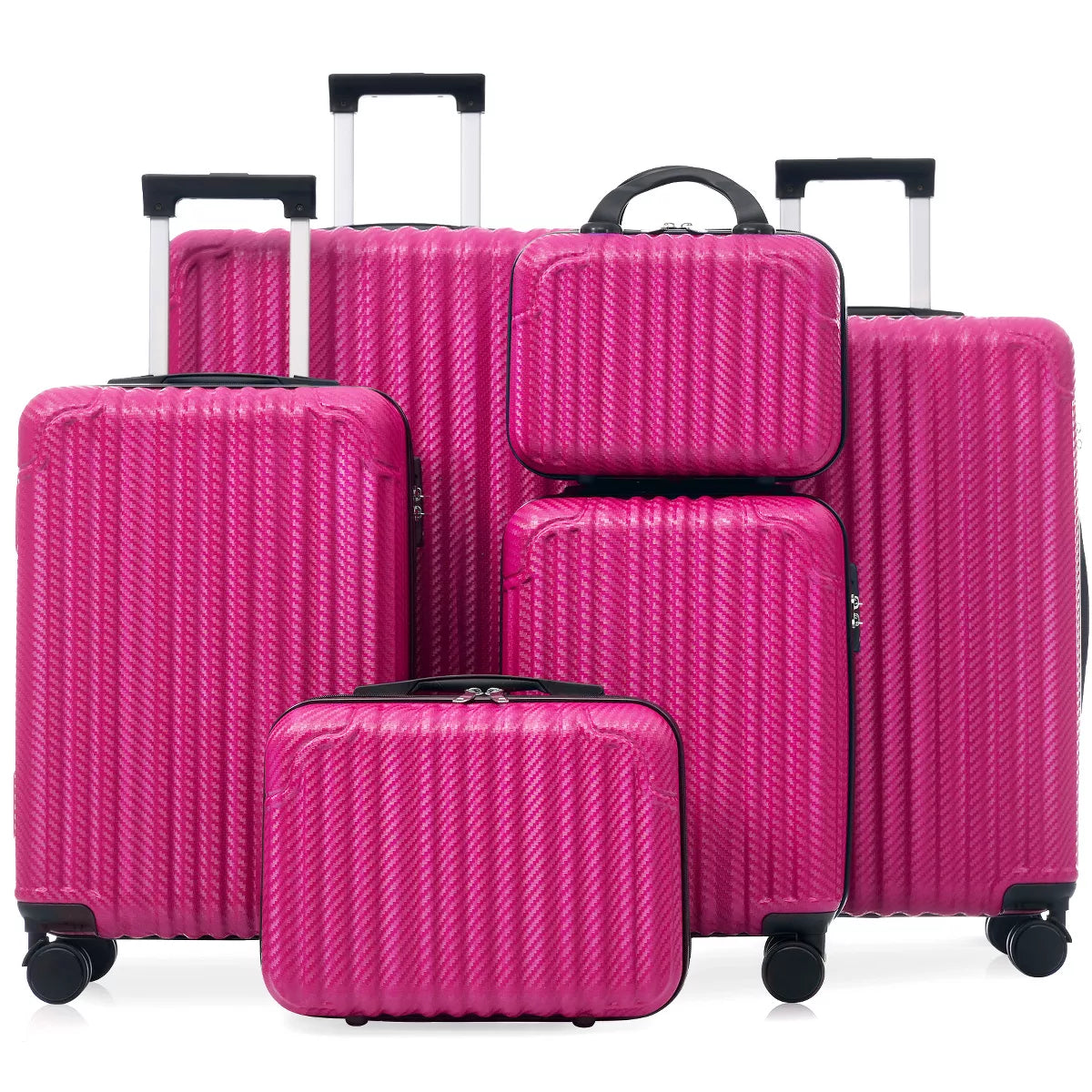 6-Piece Hardshell Luggage Set with Lightweight Spinner Suitcases