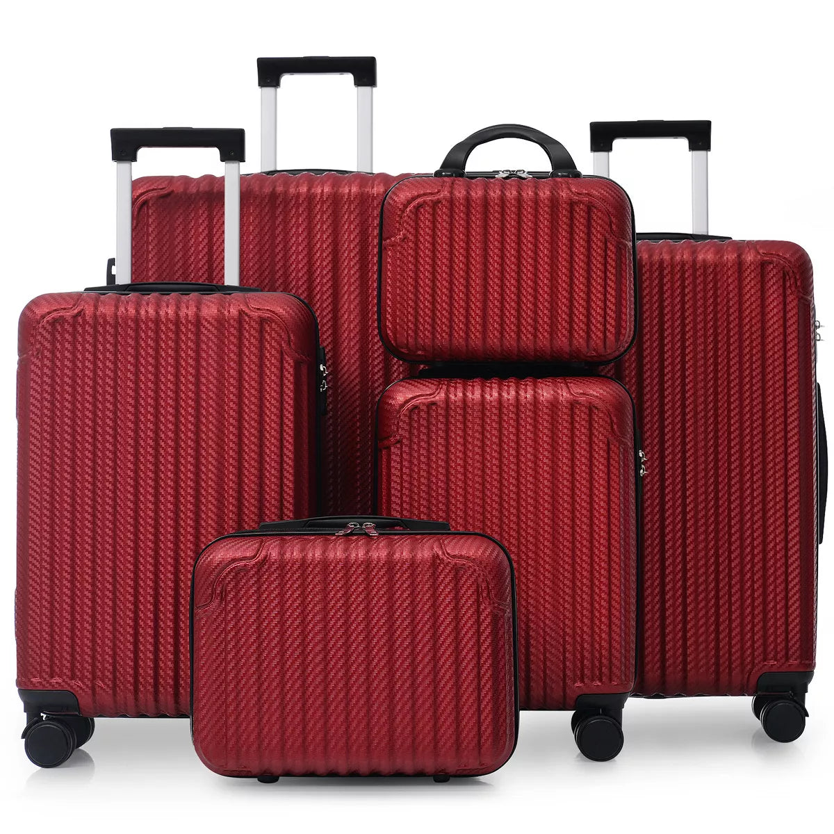 6-Piece Hardshell Luggage Set with Lightweight Spinner Suitcases