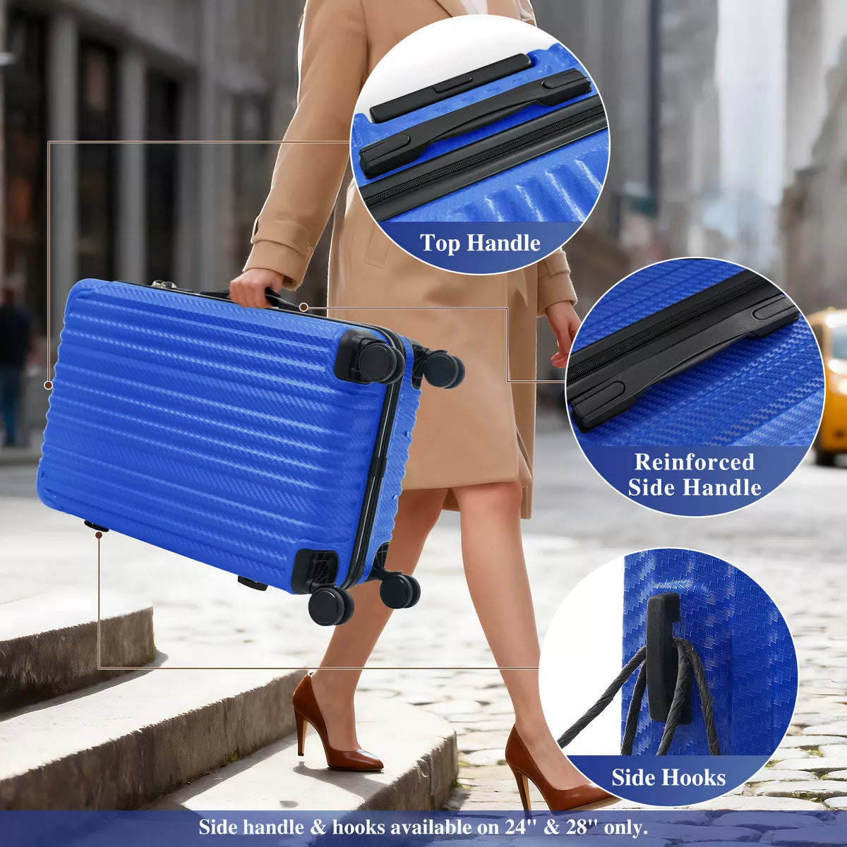6-Piece Hardshell Luggage Set with Lightweight Spinner Suitcases