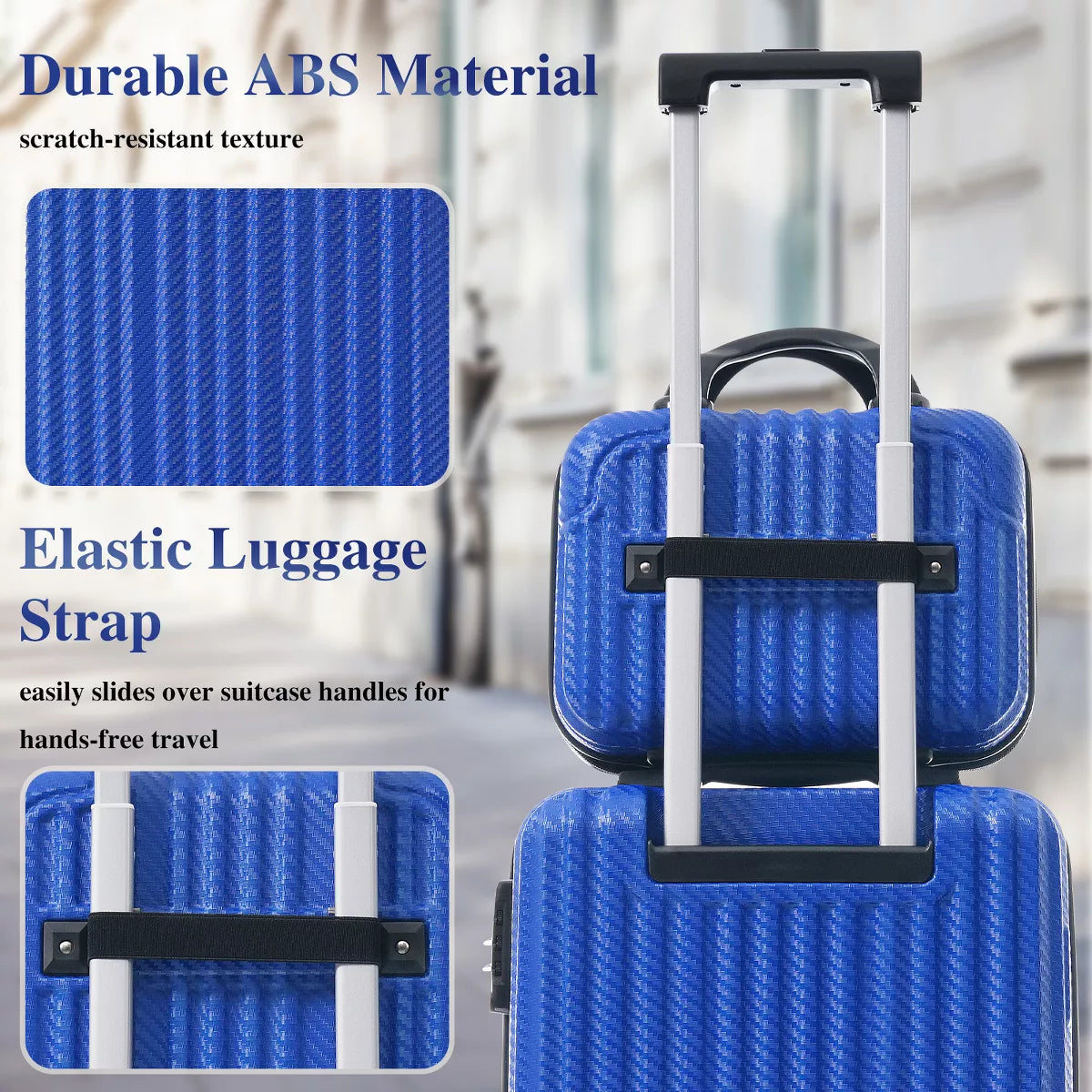 6-Piece Hardshell Luggage Set with Lightweight Spinner Suitcases