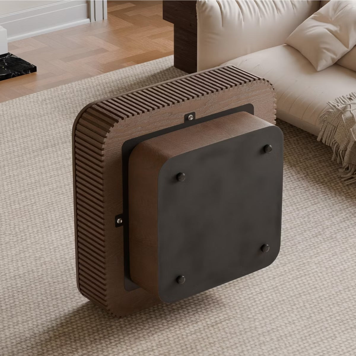 Storage Coffee Table, 31.5-Inch Square with Hidden Flip-Top Lid