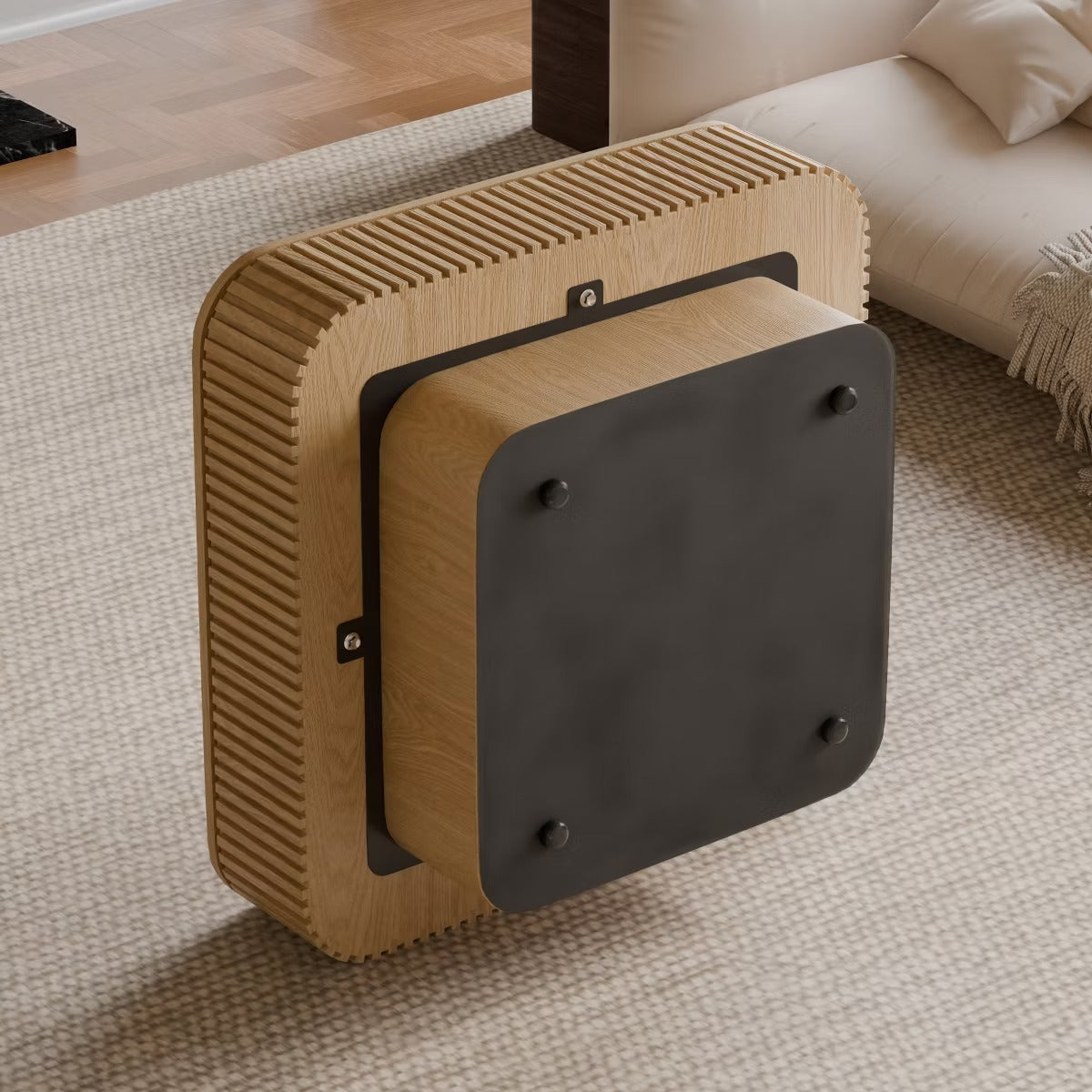 Storage Coffee Table, 31.5-Inch Square with Hidden Flip-Top Lid
