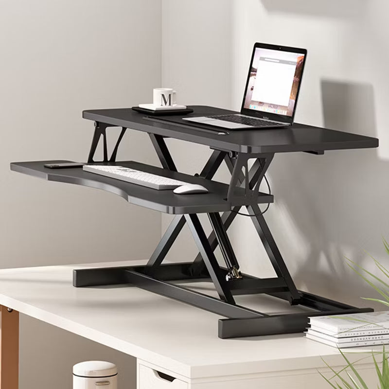 Height Adjustable Standing Desk Converter | Sit to Stand Dual Monitor Riser Workstation